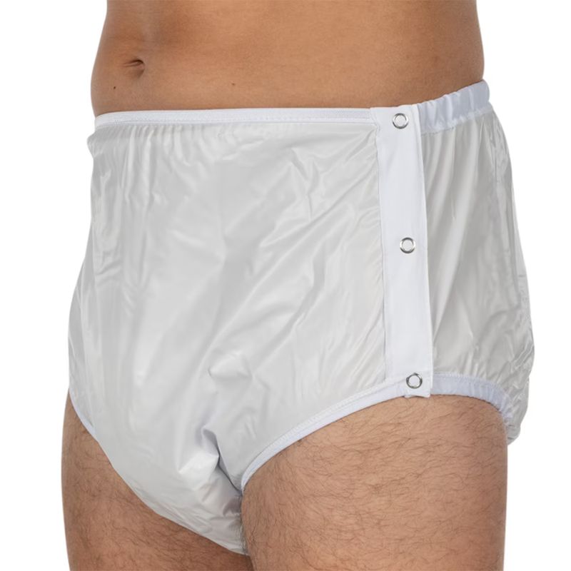 Ingrijire personala si Cosmetice - Ingrijire personala - Igiena intima - Scutece adulti si chiloti incontinenta - Chilot incontinenta nivel 4/5, Suprima, Unisex, PVC/Poliester, Alb, Mar 40, cu capse laterale - Infinity.ro