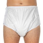 Ingrijire personala si Cosmetice - Ingrijire personala - Igiena intima - Scutece adulti si chiloti incontinenta - Chilot incontinenta nivel 4/5, Suprima, Unisex, PVC/Poliester, Alb, Mar 40, cu capse laterale - Infinity.ro