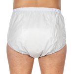 Ingrijire personala si Cosmetice - Ingrijire personala - Igiena intima - Scutece adulti si chiloti incontinenta - Chilot incontinenta nivel 4/5, Suprima, Unisex, PVC/Poliester, Alb, Mar 48, cu capse laterale - Infinity.ro