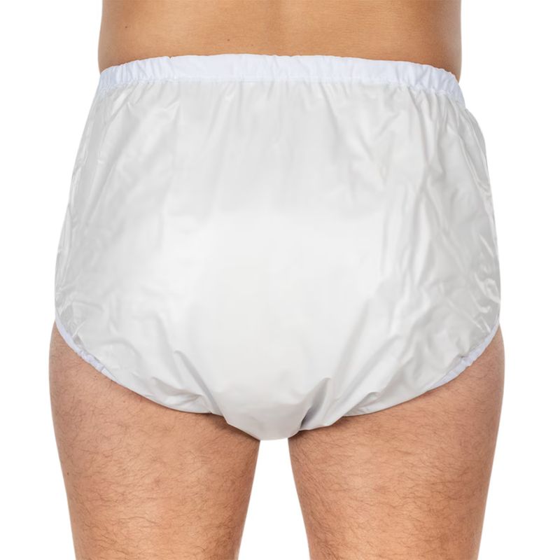 Ingrijire personala si Cosmetice - Ingrijire personala - Igiena intima - Scutece adulti si chiloti incontinenta - Chilot incontinenta nivel 4/5, Suprima, Unisex, PVC/Poliester, Alb, Mar 48, cu capse laterale - Infinity.ro