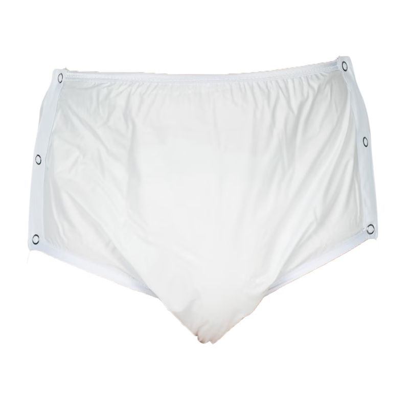 Ingrijire personala si Cosmetice - Ingrijire personala - Igiena intima - Scutece adulti si chiloti incontinenta - Chilot incontinenta nivel 4/5, Suprima, Unisex, PVC/Poliester, Alb, Mar 48, cu capse laterale - Infinity.ro
