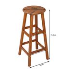 Casa si Gradina - Mobilier - Scaune si fotolii - Scaune - Set doua scaune bar, lemn acacia, 34 cm x 34 cm x 76 cm - Infinity.ro