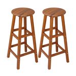 Casa si Gradina - Mobilier - Scaune si fotolii - Scaune - Set doua scaune bar, lemn acacia, 34 cm x 34 cm x 76 cm - Infinity.ro