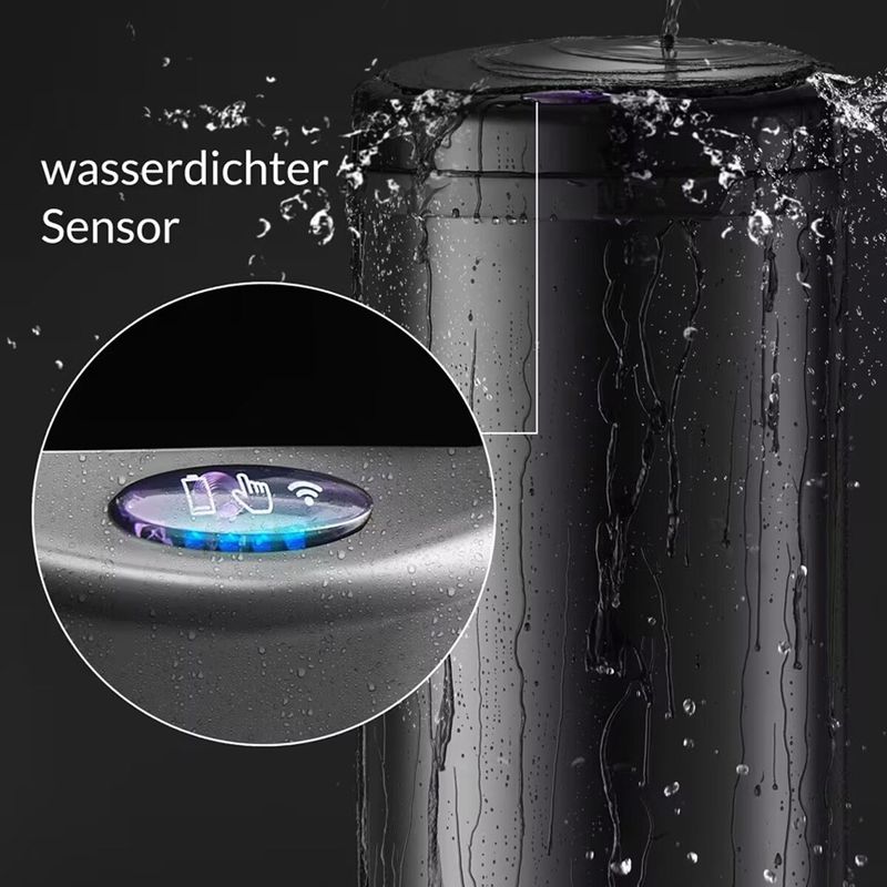 Casa si Gradina - Mobilier - Organizare si depozitare - Cosuri de gunoi - Cos gunoi cu senzor 50 L, Negru, Inox - Infinity.ro