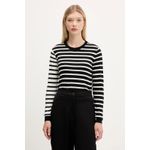 Fashion, accesorii si bijuterii - Femei - Imbracaminte femei - Camasi si bluze femei - Bluza dama de lana Desigual BERGEN XL INTL Negru | Alb - Infinity.ro