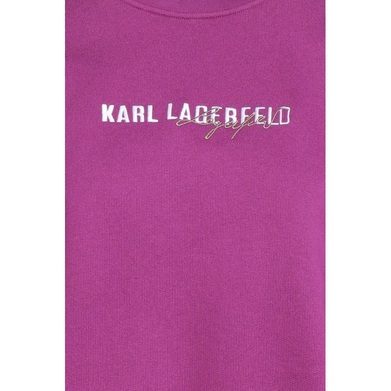 Fashion, accesorii si bijuterii - Femei - Imbracaminte femei - Camasi si bluze femei - Bluza dama Karl Lagerfeld 24WW1812470 XL INTL Mov - Infinity.ro