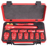 Casa si Gradina - Constructii - Scule profesionale - Scule izolate la 1000 v - 190VDEDP6P13B Capete chei tubulare 1/2'' izolate la 1000 V in cutie metalica 8 - 27 / 13 piese - 619420 - Infinity.ro