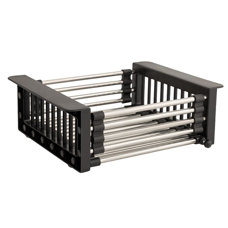 Casa si Gradina - Bucatarie si vesela - Organizare si depozitare bucatarie - Scurgator vase - Scurgator extensibil 41x27 cm, negru pentru chiuveta, FLEKO - Infinity.ro