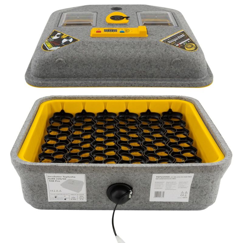 Casa si Gradina - Gradinarit si plante - Produse zootehnice - Incubatoare oua - Incubator de uz casnic TEPLUSHA EU 88 220/50 TAB Pro, 50 W , 30–40°C - Infinity.ro