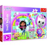 Jucarii, Copii si Bebe - Jucarii si jocuri - Jocuri si puzzle - Puzzle - Puzzle Trefl 24 Maxi Gabbys Dollhouse Casa Lui Gabby - Infinity.ro