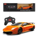 Jucarii, Copii si Bebe - Jucarii si jocuri - Vehicule si jucarii cu telecomanda - Masinute - Masina Cu Telecomanda Lamborghini Murcielago Lp670 Portocaliu Cu Scara 1 La 24 - Infinity.ro