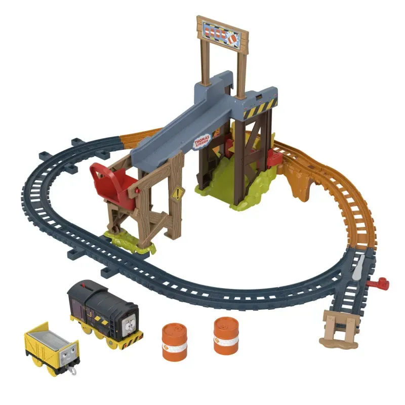 Jucarii, Copii si Bebe - Jucarii si jocuri - Vehicule si jucarii cu telecomanda - Trenulete de jucarie - Set de joaca cu trenulet, Thomas and Friends, Diesel Lift and Load - Infinity.ro