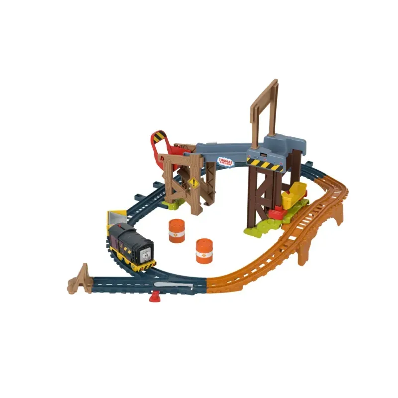 Jucarii, Copii si Bebe - Jucarii si jocuri - Vehicule si jucarii cu telecomanda - Trenulete de jucarie - Set de joaca cu trenulet, Thomas and Friends, Diesel Lift and Load - Infinity.ro
