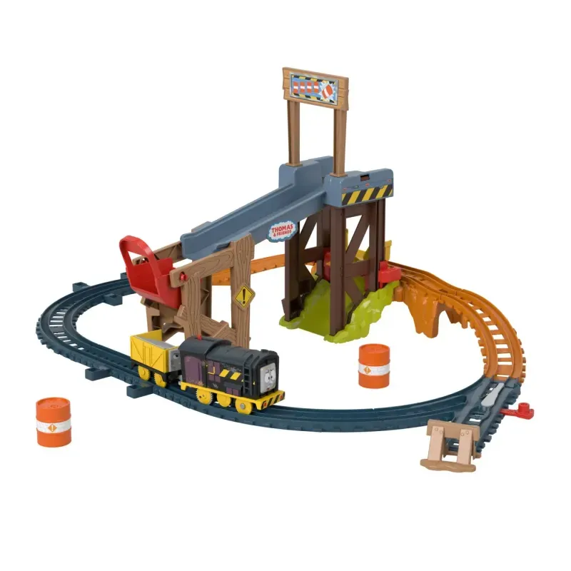 Jucarii, Copii si Bebe - Jucarii si jocuri - Vehicule si jucarii cu telecomanda - Trenulete de jucarie - Set de joaca cu trenulet, Thomas and Friends, Diesel Lift and Load - Infinity.ro