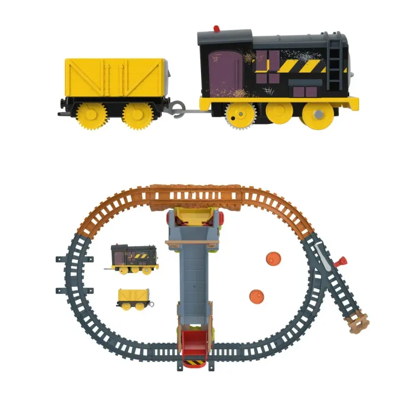 Jucarii, Copii si Bebe - Jucarii si jocuri - Vehicule si jucarii cu telecomanda - Trenulete de jucarie - Set de joaca cu trenulet, Thomas and Friends, Diesel Lift and Load - Infinity.ro