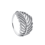 Fashion, accesorii si bijuterii - Femei - Bijuterii femei - Inele femei - Inel delicat cu design de pană, din argint - 8 - Infinity.ro