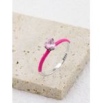Fashion, accesorii si bijuterii - Femei - Bijuterii femei - Inele femei - Inel Love Candy,  roz și cristal inimă - 8 - Infinity.ro