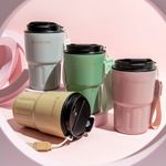 Casa si Gradina - Bucatarie si vesela - Accesorii bar - Termosuri si Cani termos - Cana termos AMBITION Fern, 350ml, inox, roz - Infinity.ro