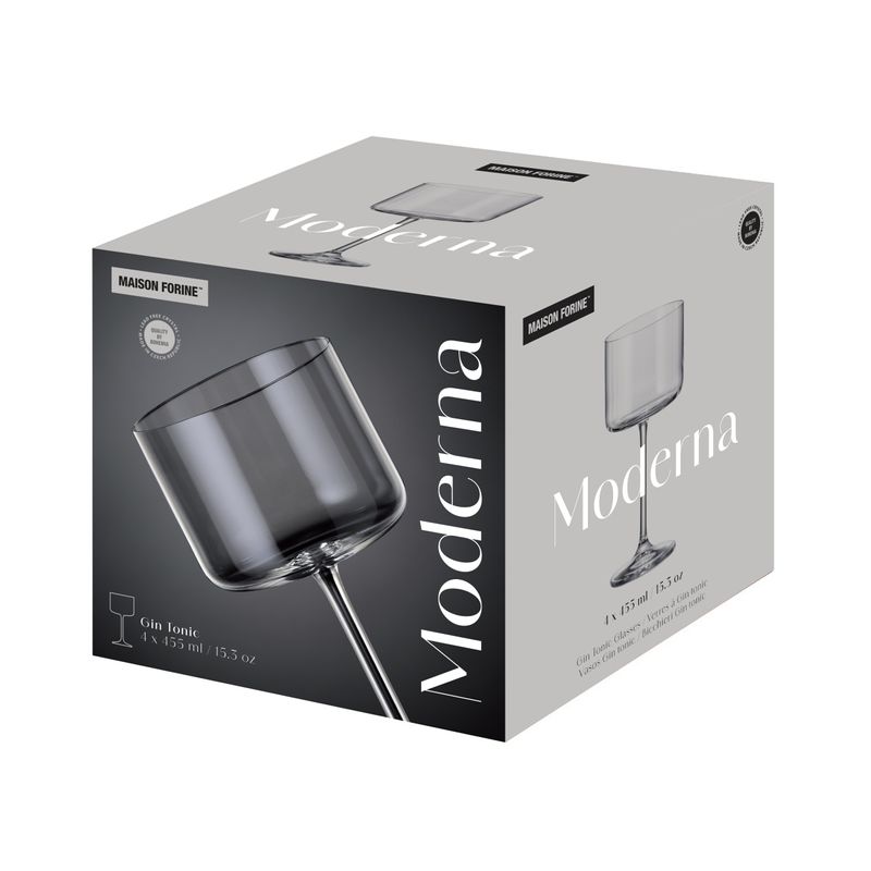 Casa si Gradina - Bucatarie si vesela - Cani si pahare - Pahare - Set 4 pahare gin tonic MAISON FORINE Moderna, 455ml, sticla cristalina - Infinity.ro