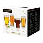Casa si Gradina - Bucatarie si vesela - Cani si pahare - Pahare - Set 4 pahare mixte bere artizanala MAISON FORINE Craft I, sticla cristalina - Infinity.ro