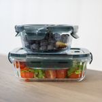 Casa si Gradina - Bucatarie si vesela - Organizare si depozitare bucatarie - Cutii alimentare - Recipient AMBITION Rillet, 620ml, sticla termorezistenta, capac plastic - Infinity.ro