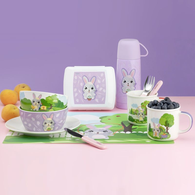 Casa si Gradina - Bucatarie si vesela - Organizare si depozitare bucatarie - Cutii alimentare - Cutie sandwich pentru copii AMBITION JUNIOR Betty I Bunny, 1.35L, coarda - Infinity.ro