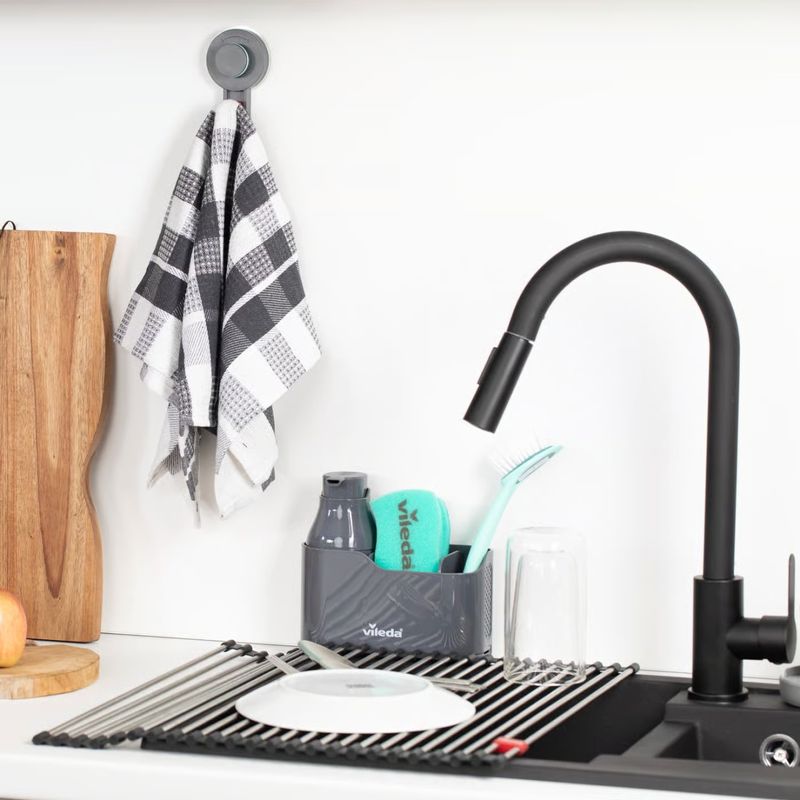 Casa si Gradina - Bucatarie si vesela - Organizare si depozitare bucatarie - Scurgator vase - Scurgator de vase rulant VILEDA Easy Kitchen, 45x40cm - Infinity.ro