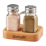 Casa si Gradina - Bucatarie si vesela - Ustensile bucatarie - Rasnite si dozatoare condimente - Set solnita si pipernita DOMOTTI Temis, 3 piese, patrate cu suport servetele - Infinity.ro