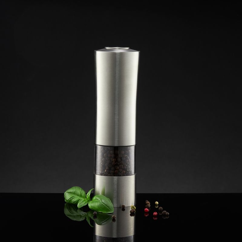 Casa si Gradina - Bucatarie si vesela - Ustensile bucatarie - Rasnite si dozatoare condimente - Rasnita electrica sare si piper, argintiu, Steel - Infinity.ro