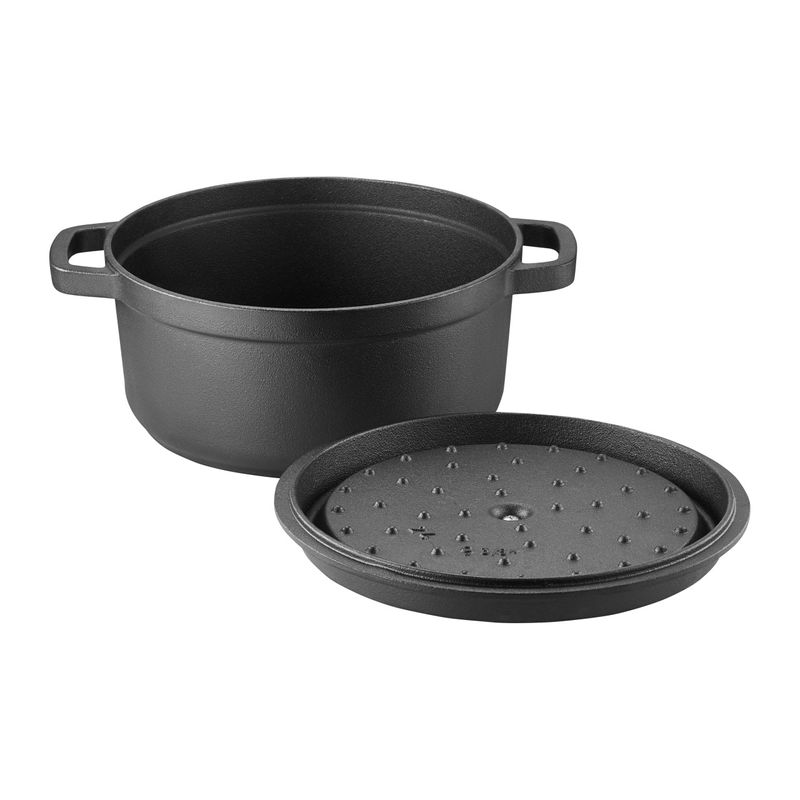 Casa si Gradina - Bucatarie si vesela - Vase pentru gatit - Oale si cratite - Oala cu capac AMBITION Iron, 24cm, 3.5L, fonta, inductie - Infinity.ro