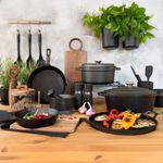 Casa si Gradina - Bucatarie si vesela - Vase pentru gatit - Oale si cratite - Oala cu capac AMBITION Iron, 24cm, 3.5L, fonta, inductie - Infinity.ro