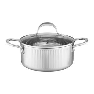 Oala cu capac AMBITION Curly, 20cm, 2.7L, inox, inductie