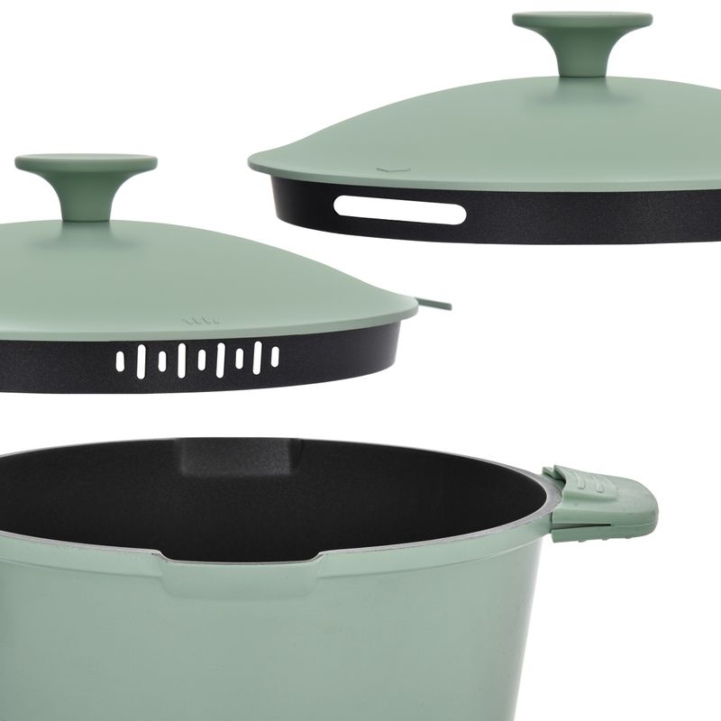 Casa si Gradina - Bucatarie si vesela - Vase pentru gatit - Oale si cratite - Oala cu capac AMBITION Fern, 28cm, 6.6L, invelis Qualum Basic, inductie - Infinity.ro