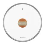 Casa si Gradina - Bucatarie si vesela - Vase pentru gatit - Oale si cratite - Oala cu capac AMBITION Camel, 24cm, 4.2L, invelis Qualum Basic Stone Edition, maner piele, inductie - Infinity.ro