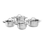 Casa si Gradina - Bucatarie si vesela - Vase pentru gatit - Oale si cratite - Set oale inox AMBITION Remi, 8 piese, 16/18/20/24cm - Infinity.ro