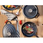 Casa si Gradina - Bucatarie si vesela - Vase pentru gatit - Tigai si seturi - Tigaie grill cu 2 manere AMBITION Iron, 30cm, fonta, inductie - Infinity.ro