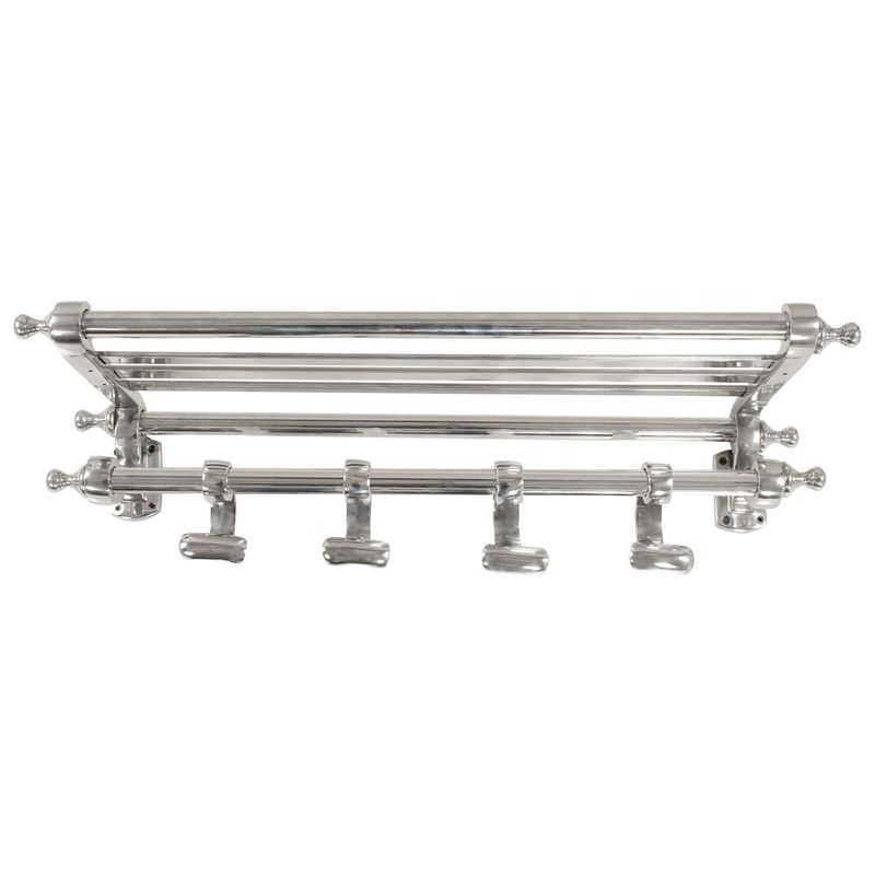Casa si Gradina - Mobilier - Organizare si depozitare - Cuiere - Cuier de paltoane Pe perete Argintiu 77 x 30 x 18 cm Aluminiu - Infinity.ro