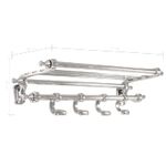 Casa si Gradina - Mobilier - Organizare si depozitare - Cuiere - Cuier de paltoane Pe perete Argintiu 77 x 30 x 18 cm Aluminiu - Infinity.ro