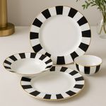 Casa si Gradina - Bucatarie si vesela - Vesela si tacamuri - Farfurii si boluri - Farfurie plata AMBITION Ribs, 27cm, portelan - Infinity.ro