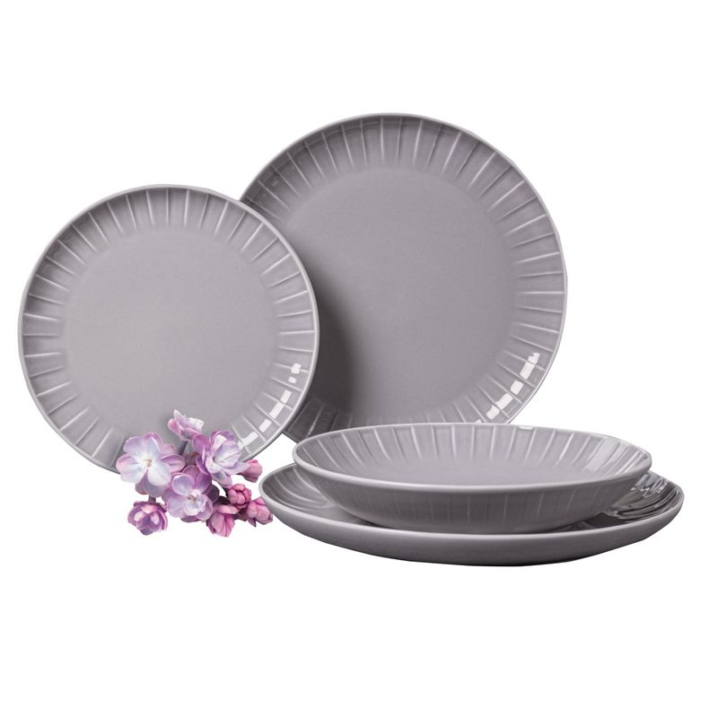 Casa si Gradina - Bucatarie si vesela - Vesela si tacamuri - Farfurii si boluri - Farfurie plata AMBITION Ligne, 30cm, portelan, gri - Infinity.ro