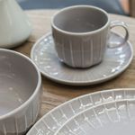 Casa si Gradina - Bucatarie si vesela - Vesela si tacamuri - Farfurii si boluri - Farfurie desert AMBITION Ligne, 21cm, portelan, gri - Infinity.ro