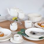 Casa si Gradina - Bucatarie si vesela - Vesela si tacamuri - Farfurii si boluri - Farfurie plata AMBITION Ligne, 26cm, portelan, alb - Infinity.ro