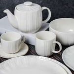 Casa si Gradina - Bucatarie si vesela - Vesela si tacamuri - Farfurii si boluri - Farfurie plata AMBITION Ligne, 26cm, portelan, alb - Infinity.ro