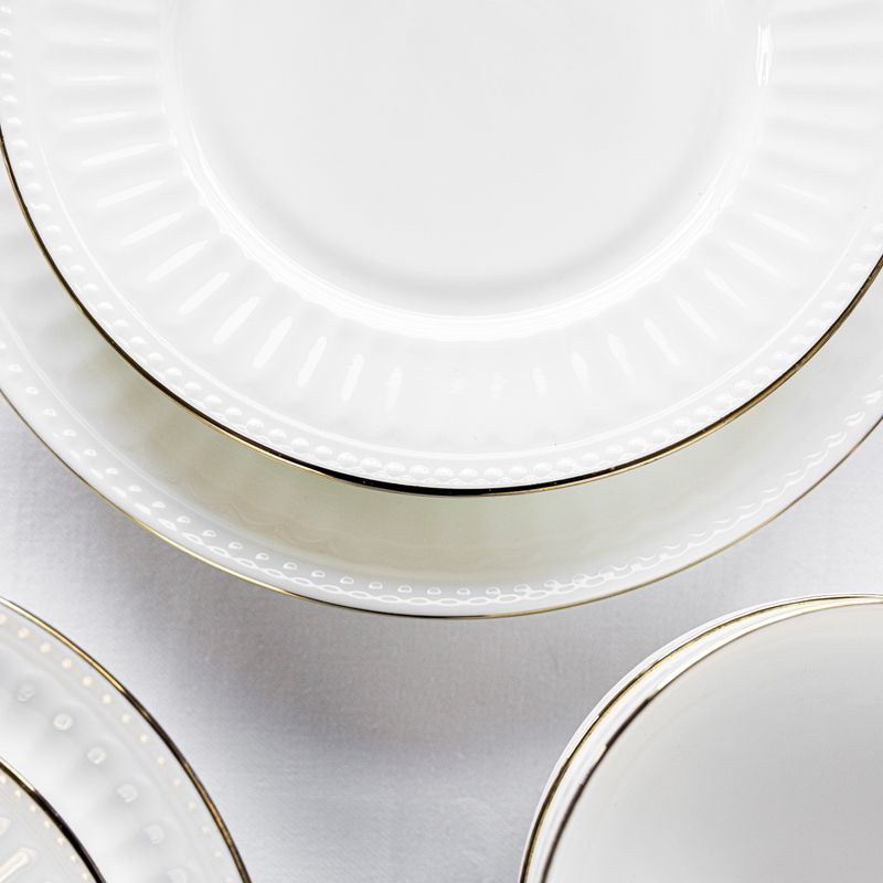 Casa si Gradina - Bucatarie si vesela - Vesela si tacamuri - Farfurii si boluri - Farfurie desert AMBITION Palazzo, 20cm, sticla opal, alb - Infinity.ro