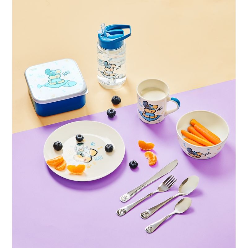 Casa si Gradina - Bucatarie si vesela - Vesela si tacamuri - Farfurii si boluri - Farfurie copii AMBITION JUNIOR Lucky, 19cm, portelan, model catel - Infinity.ro