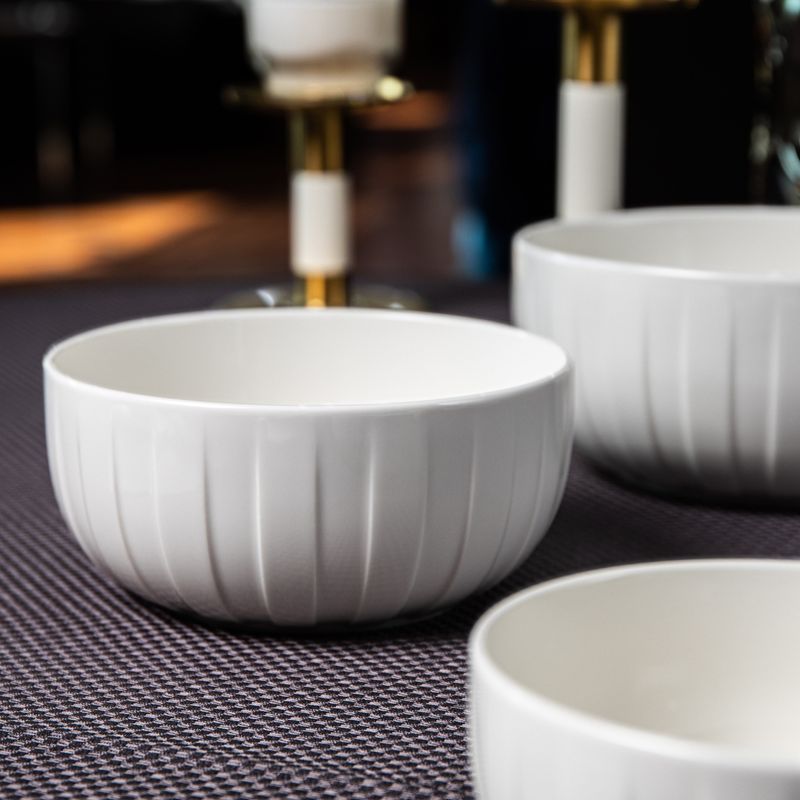 Casa si Gradina - Bucatarie si vesela - Vesela si tacamuri - Farfurii si boluri - Bol mare AMBITION Ligne, 20cm, portelan, alb - Infinity.ro