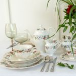 Casa si Gradina - Bucatarie si vesela - Vesela si tacamuri - Farfurii si boluri - Bol mare AMBITION Rosalia, 25cm, portelan, model floral - Infinity.ro