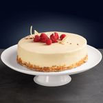 Casa si Gradina - Bucatarie si vesela - Vesela si tacamuri - Platouri de bucatarie - Platou tort/desert cu talpa AMBITION Lily, 32cm, sticla opal, alb - Infinity.ro