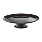 Casa si Gradina - Bucatarie si vesela - Vesela si tacamuri - Platouri de bucatarie - Platou tort/desert cu talpa AMBITION Lily, 32cm, sticla opal, negru - Infinity.ro