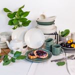 Casa si Gradina - Bucatarie si vesela - Vesela si tacamuri - Vesela pentru servire - Zaharnita cu capac AMBITION Ligne, 250ml, portelan, alb - Infinity.ro